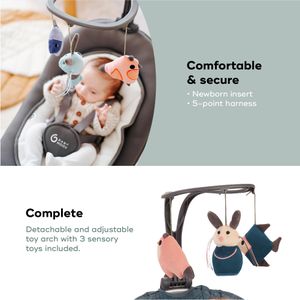 Babymoov Swoon Motion Baby Swing – Soothing Rocker for Infants
