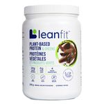 LEANFIT PLANT-BASED PROTEIN & GREENS Natural Chocolate - 20g Plant Protein + 4 Leafy Greens Per Serving - Vegan, Gluten-Free, Soy-Free, No Sugar - 20 Servings, 579g Tub