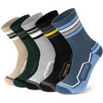 Supertrip Merino Wool Hiking Socks for Men 3/5 Pairs Moisture Wicking Thermal Winter Warm Boot Work Cushion Socks