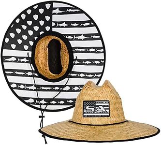 S A Company Summer Straw Hats for UV Sun Protection | Unisex Adult (Fins & Stripes)