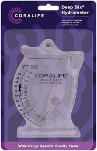 Coralife Aquarium Fish Tank Deep Six Hydrometer For Measuring Water Salinity PPT and Specific Gravity