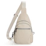 JASGOOD Small Sling Bag for Women Leather Fanny Packs Crossbody Bags Trendy Chest Bag for Travel Anti-Theft Sling Purse