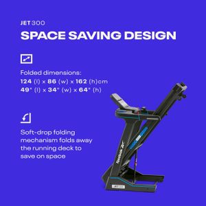 Reebok Jet 300 Bluetooth Treadmill – Home Gym Running Machine