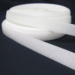 10M (Metres) 20mm White Hook & Loop Tape/Roll - Sew On (Not Adhesive) Both Sides Included