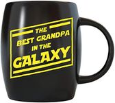 Father's Day Gift Best Grandpa In The Galaxy for World's Greatest and Awesome Grandfather Gramps Ever Funny Novelty Gag Gift Idea for Christmas or Birthday Ceramic Coffee Mug Tea Cup