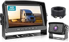 Fookoo Ⅱ HD Backup Camera System Kit, 9''1080P Reversing Monitor+IP69 Waterproof Rear View Camera, Sharp CCD Chip, 100% Not Wash Up, Truck/Semi Trailer/Box Truck/RV (DY901-Wired)