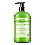 Dr Bronner's 4-in1 Organic Sugar, Lemongrass & Lime Pump Soap, Made with Organic Ingredients, Used for Hands, Body, Face and Hair, Certified Fair Trade & Vegan Friendly, 236ml Recycled Bottle