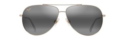 Maui Jim Unisex Hauoli XL Sunglasses, Shiny Light Gold W/Crystal, 62-12-145