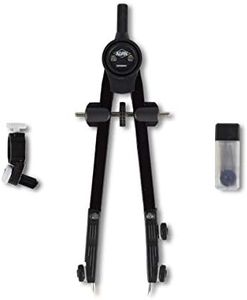 ALVIN 203 Introductory Bow Compass with Universal Adapter, Ideal for Geometry, Drafting, and Engineering, Drawing and Architecture Tool - 6" Inches