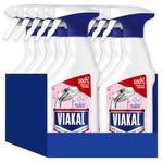 Viakal Limescale Remover Spray, Bathroom Cleaner Spray, Fresh Spring Rose Scent, 5 Litre (500 ml x 10), Toilet Cleaner Limescale Remover