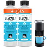 Descaler (2 Pack, 2 Uses Per Bottle) - Made in the USA - Universal Descaling Solution Compatible with Keurig, Nespresso, Delonghi and All Single Use Coffee and Espresso Machines