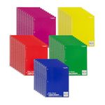 Blue Summit Spiral Notebook, Wide Ruled, 70 Sheets – 1 Subject, 3 Hole Sheets with Perforation, 5 Color Assortment Notebooks Bulk (48 Notebooks)