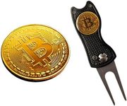 HODL 21 Bitcoin Coin and Bitcoin Divot Tool Black Combo