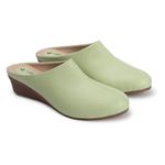 Ladies Hub Mules for Women Slip on Clogs Comfortable Formal & Casual Shoes & Sandals Girls (Light Green, 8)