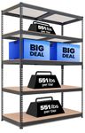 HOMEDANT 5 Tier Laminated Heavy Duty Garage Storage Adjustable Wide Size Metal Shelving Unit Utility Rack Shelves Organization Multipurpose Shelf Shed Warehouse 47.7" W x 24.1" D x 71.3" H…