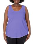 Just My Size Women's Plus-SizeJersey Shirttail Hem Tank Top Petal Purple