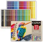 KALOUR 72 Count Pencil Crayons for 