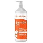 Pooch & Purr 1 Litre Salmon Oil for Dogs. Salmon Oil Cats, Horses, Ferret & Pets. Purest Omega 3, 6, 9 Fish Oil for Dogs. Food Supplements for Itchy Skin & Coat. Dog Vitamins and Supplements (1000 ml)