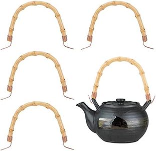 PandaHall - 4 piezas de mango de tetera de bambú con mango en forma de U de repuesto para tetera Kung Fu accesorios para tetera de cerámica y cerámica, 10 x 17 cm