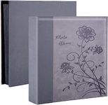 Miaikoe Photo Album 6x4 1000 Photos Slip in, Extra Large Capacity Leather Cover Wedding Family Picture Albums Holds 1000 Horizontal and Vertical 10x15cm Landscape Photos(Grey)