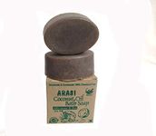 Arasi Soaps Pure Handmade Coconut Oil Nalangu Maavu Bath Soap (Herbal formulation with natural ingredients like Indian sarsaparilla, White turmeric, Champak, Flagroot ) (approx 90g each) - Pack of 2