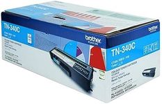 Brother TN340 Genuine Toner Cartridge, Cyan, 1500 Prints Capacity