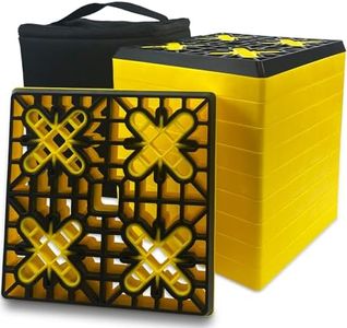 ROBLOCK Rv Leveling Blocks 12 Pack (2 Rubber Top), Camper Leveling Blocks Sturdy Stackable Jack Blocks with Carrying Bag, Multifunctional Wheels Stabilizer Blocks Suit for Camper Travel Trailer