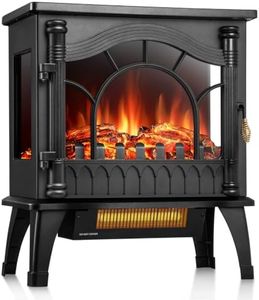 Electactic 22 inch Electric Fireplace Stove, 5100 BTU, Dual Heat