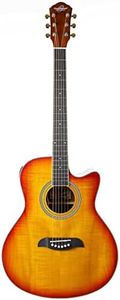 Oscar Schmidt OA10CE Mini Auditorium Acoustic-Electric Cutaway Guitar - Spalted Maple