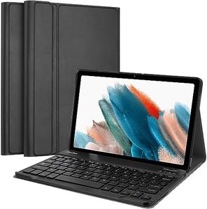 ProCase for Galaxy Tab A8 10.5 Inch 2022 Keyboard Case SM-X200 X205 X207, Protective Cover Case with Detachable Wireless Keyboard for Galaxy Tab A8 10.5" 2022 –Black