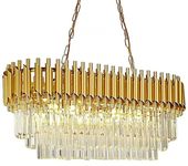 SUANI Modern Crystal Gold Chandeliers with Ceiling Light Fixture Chandelier for Living Room | Jhoomar for Restaurant | Chandelier Home | Light Fixture Chandelier for Home and Office (800 * 300) Mm