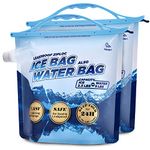 TOURIT Reusable Ice Bag 2.5lb Ice Pack for Cooler, Bag of Ice Collapsible Water Bags for Drinking, Camping, Hiking