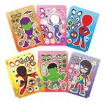 12 Sheets Spiderman DIY Stickers for Kids,Make Your Own Personalized Cartoon Stickers for Kids,Match Make a Face Stickers Art Crafts Suitable for Birthday Party Supplies Gifts