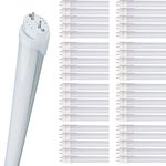 Aolyty T8 LED Tube Light 9W 2ft 24" 6500K Super Bright Dual End Powered No Ballast Bypass for Warehouse, Garage, Office, Home - 40 Pack