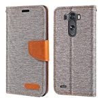 LG G3 D855 D850 D851 D852 Case, Oxford Leather Wallet Case with Soft TPU Back Cover Magnet Flip Case for LG G3 D855 D850 D851 D852