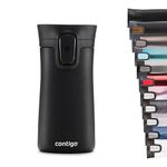 Contigo Pinnacle Autoseal Travel Mug, Stainless Steel Thermal Mug, Vacuum Flask, Leakproof Tumbler, Coffee Mug with BPA Free Easy-Clean Lid, 300 ml, Matte Black