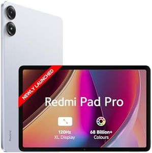 Redmi Pad Pro| Snapdragon 7s Gen 2| 30.7cm(12.1") Tablet| 33+ Days Standby|10000mAh| HyperOS| 120Hz|6GB, 128GB| Quad Speakers|Wi-Fi 6| Mist Blue