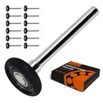 12pcs Garage Door Rollers Wheel - OZHOMY 2" Ultra Quiet Nylon Door Rollers 6200-RS Bearing and 4"' stem Rotate Quiet and Durable Reuse More Than 100,000 Cycles Black