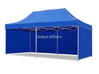 Invezo 10 x 20 feet Canopy Tent (35 kgs, Blue) with 3 Side Cover Water Proof Tent - 2 Minute Easy Installation Gazebo Tent