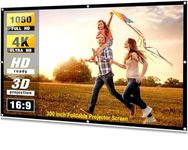 QUARSON® Upgraded 300 inch Projector Screen,4K 16:9 Portable Eyelet Premium Video Foldable Projection for HD Home Theater Cinema Anti-Crease Indoor Outdoor Office Classroom (664 cm (W) x374 cm (H))#