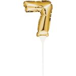 Creative Converting PC331863 Gold Number 7 Inflatable Mini Balloon Cake Topper-1 Pc