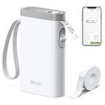 Nelko Label Maker Machine with Tape, P21 Portable Bluetooth Label Printer, Wireless Handheld Sticker Maker Mini Label Makers with Multiple Templates for Organizing Storage Barcode Office, White 1 pack