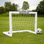 QUICKPLAY Q-Fold Football Goal | 30 Second Folding Football Goal for the Garden [Single Goal] The Best Durable Weatherproof Football Net for Kids and Adults