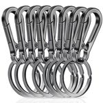 GEEHUA 8 Pcs Heavy Duty Metal Keychain, Carabiner Zinc Alloy Key Chain with Keyring Quick Release Clips Stainless Keyring Holder Organizer Car Key Finder Hook Keys Clip for Men Women(8)