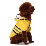 Wizland Dog Raincoat Dog Rain Jacket with Hood Lightweight Waterproof Jacket X-Small to XX-Large Dogs and Puppies(Yellow,S)