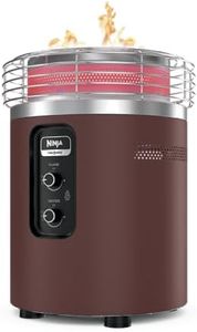 Ninja Fireside360 Outdoor Heater & Fire Pit | 3 Modes: Flame & Heat | Portable for Patio, Deck, Camping, Easy Control Smokeless Flame | Push to Start Ignition | Brown | OF101BR1