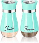 Salt and Pepper Shakers Set,2 PCS Premium Stainless Steel Salt and Pepper Shakers Set, Blue