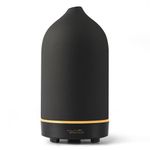 Wanlola Essential Oil Diffuser,120ml Diffuser for Essential Oil,Handcrafted Ceramic Ultrasonic Cool Mist Aromatherapy Diffuser with Auto Shut Off & Soft Light for Home Office Bedroom(Black)