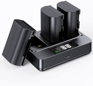 llano 3-Pack LP-E6P Batteries and 45W 3-Slot Fast Charger Set for Canon