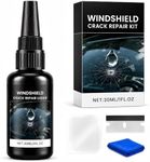 Cracked Windshield Repair Kit, 2026 New Upgrate Windshield Crack Repair Kit for Chips and Cracks with 30ml Glass Repair Liquid 1 Towel 1 Blade 5 Curing Films, Cracks Gone Glass Repair Kit (2)